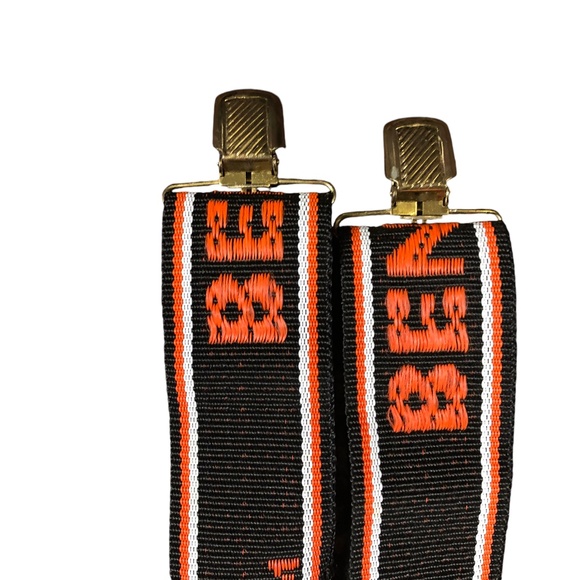 Cincinnati Bengals NFL Official Vintage 80s 90s Clip Suspenders Unisex - Picture 3 of 6